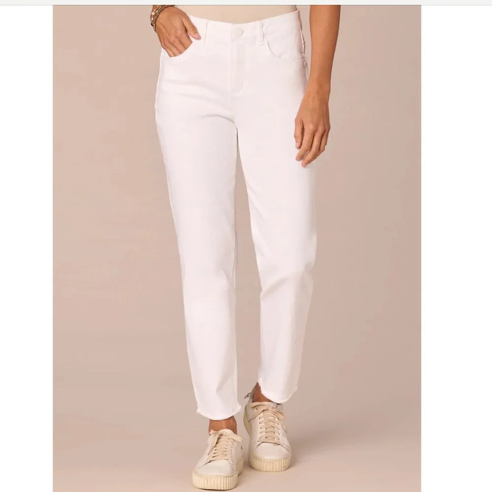 New w/Tags - Democracy Ab-Solution Hi Rise Straight Jeans, Optic White, 18P Plus - Picture 1 of 14